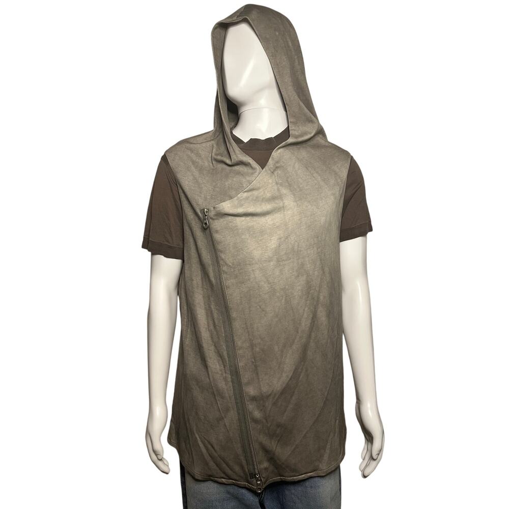 Vtg FIRMA Berlin Nomad Hooded Vest Post-Apocalyptic Style Stone Gray size EU 50